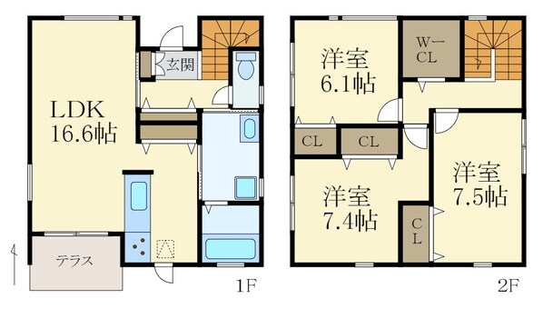 Cube7 B棟の物件間取画像